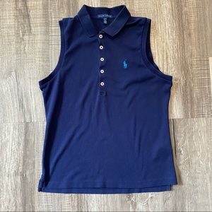 Ralph Lauren Navy Sleeveless Polo Size Medium